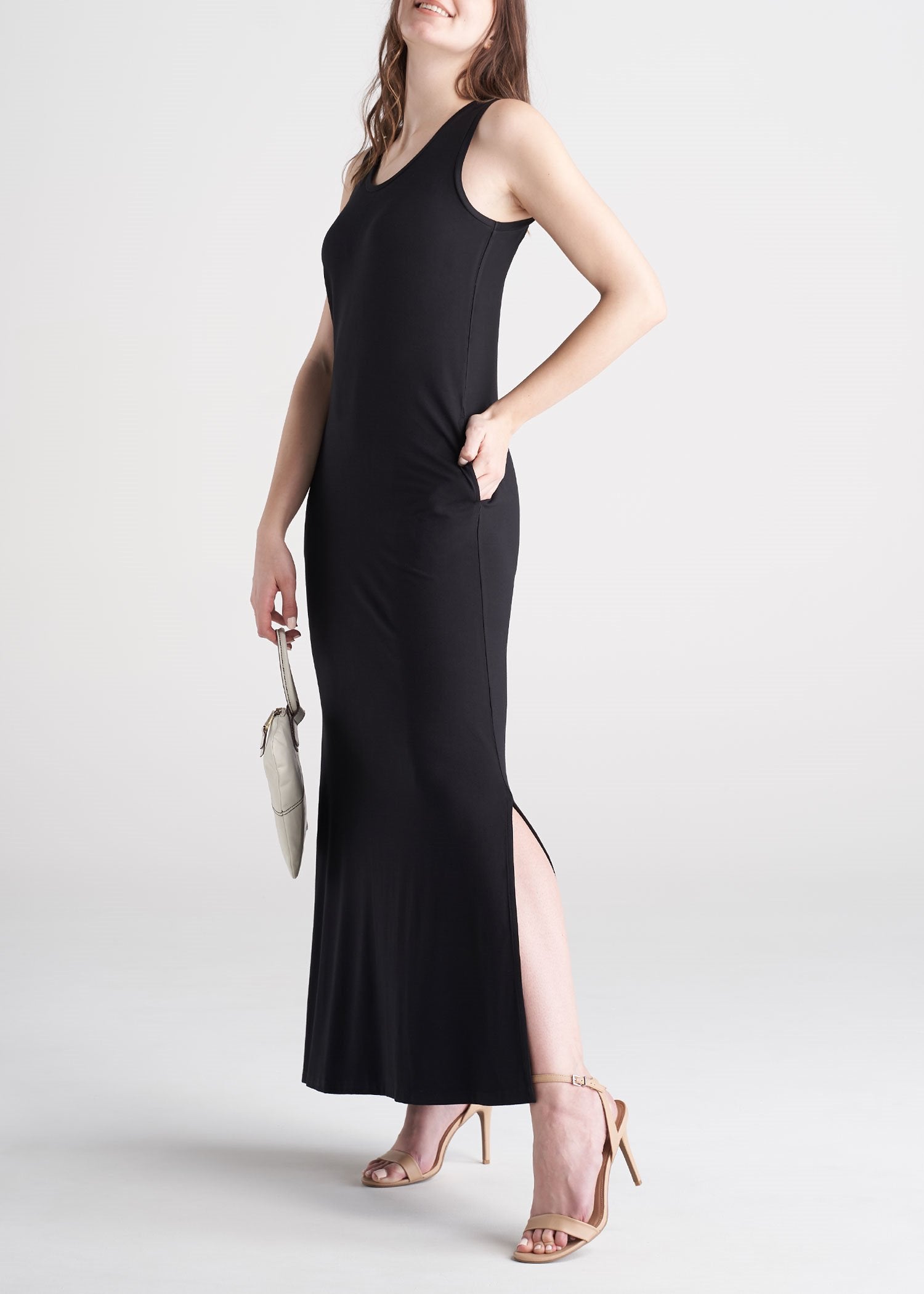 Women's Tall Jersey Maxi Dress in Black ...